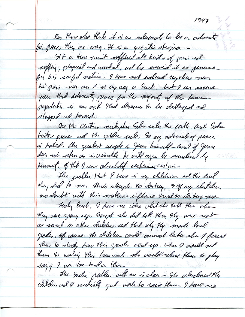 Dr John WorldPeace 2008 Prison Journal